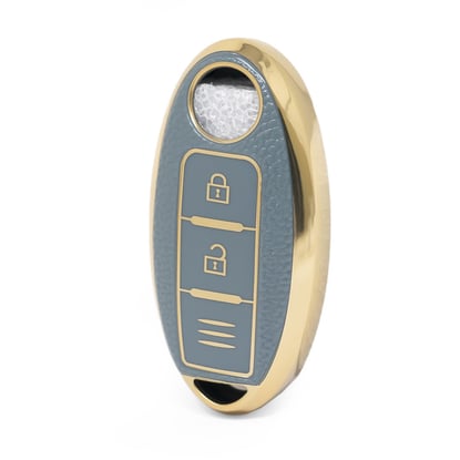 nano-high-quality-gold-leather-cover-for-nissan-remote-key-2-buttons-gray-color-ns-a13j3c