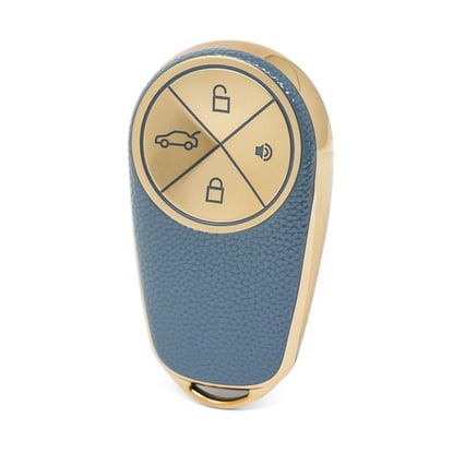 nano-high-quality-gold-leather-cover-for-nio-remote-key-4-buttons-gray-color-nio-a13j