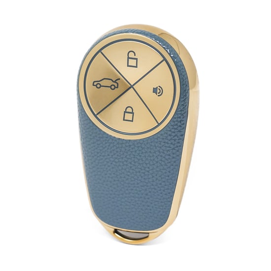 nano-high-quality-gold-leather-cover-for-nio-remote-key-4-buttons-gray-color-nio-a13j