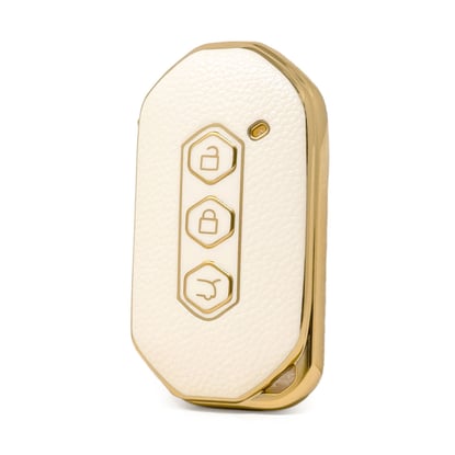 nano-high-quality-gold-leather-cover-for-wuling-remote-key-3-buttons-white-color-wl-b13j