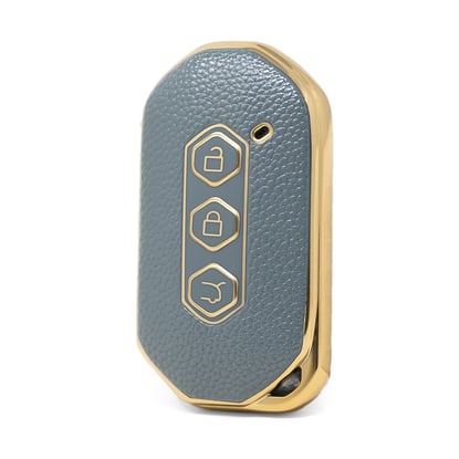 nano-high-quality-gold-leather-cover-for-wuling-remote-key-3-buttons-gray-color-wl-b13j