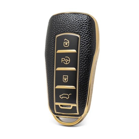 nano-high-quality-gold-leather-cover-for-xpeng-remote-key-4-buttons-black-color-xp-a13j