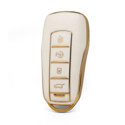 nano-high-quality-gold-leather-cover-for-xpeng-remote-key-4-buttons-white-color-xp-a13j
