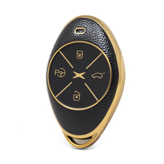 nano-high-quality-gold-leather-cover-for-xpeng-remote-key-4-buttons-black-color-xp-b13j
