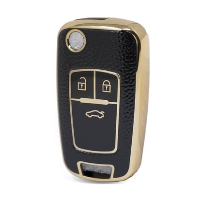 nano-high-quality-gold-leather-cover-for-chevrolet-flip-remote-key-3-buttons-black-color-crl-a13j3