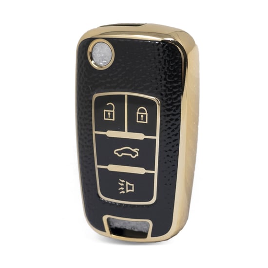 nano-high-quality-gold-leather-cover-for-chevrolet-flip-remote-key-4-buttons-black-color-crl-a13j4