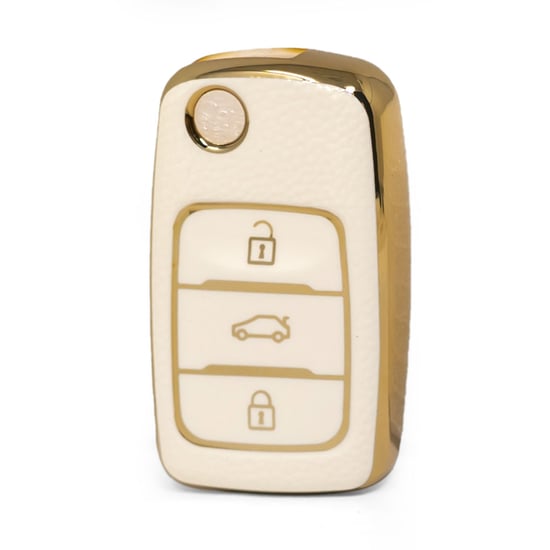 nano-high-quality-gold-leather-cover-for-changan-flip-remote-key-3-buttons-white-color-ca-b13j