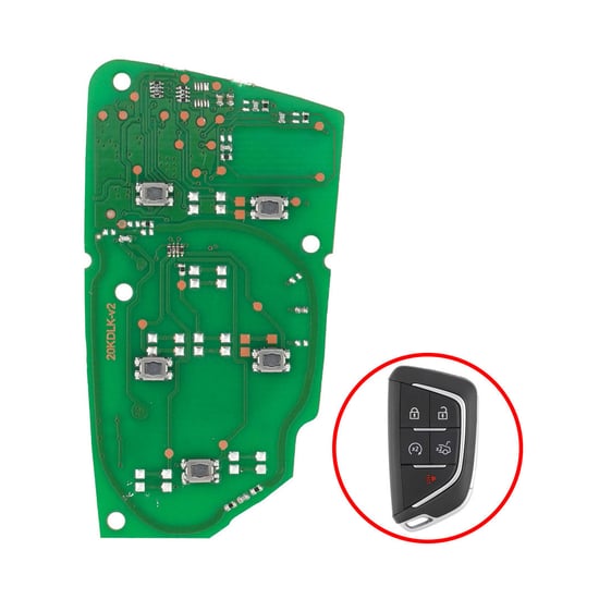 cadillac-ct5-ct4-2022-smart-remote-key-pcb-board-5-buttons-433mhz-13536990-13538860-13541988-13548127
