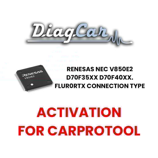 diagcar-renesas-nec-v850e2-d70f35xx-d70f40xx-flur0rtx-connection-type