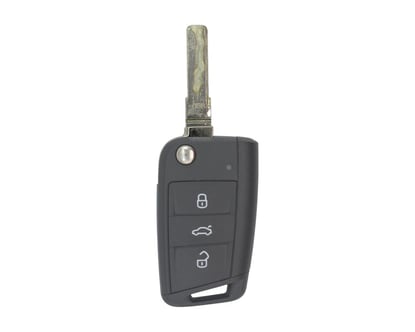 Picture of VW MQB BA New Type 2x Flip Remote Key 3 Buttons 433MHz With Lock Set