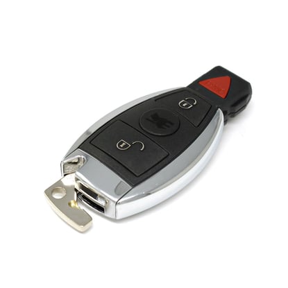 New-Aftermarket-Mercedes-BGA-Chrome-Remote-Key-Shell-2+1-Buttons