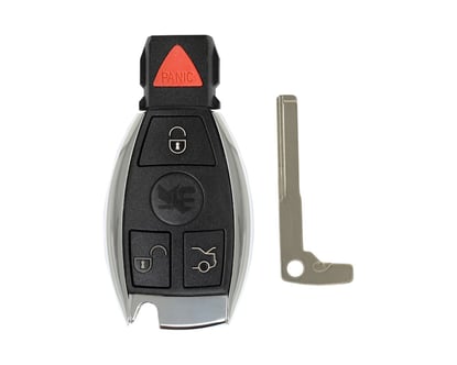 NEW-Mercedes-BGA-Chrome-Remote-Shell-3+1-Buttons