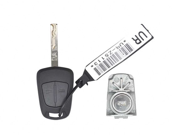 New-Brand--Opel-Astra-H-Replacement-Remote-Genuine-OEM-Non-Flip-2-Buttons-433MHz-with-Original-Lock---Emirates-Keys-
