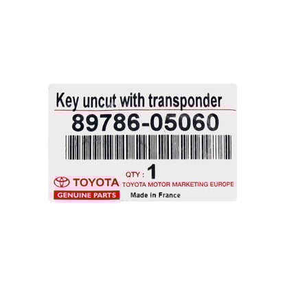 New-Genuine-OEM-Toyota-Avensis-2004-Genuine-Transponder-SUB-Key-4C-Manufacturer-Part-Number:-89785-05060-OEM---Emirates-Keys