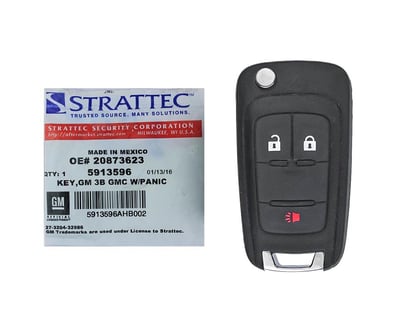 New-STRATTEC-GMC-Terrain-2010-2019-Flip-Remote-Key-3-Button-315MHz-Manufacturer-Part-Number:-5913596-OEM----Emirates-Keys