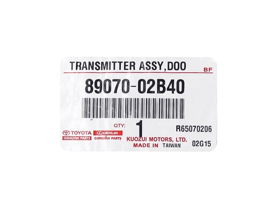 New-Toyota-Corolla-2014-2020-Genuine-OEM-Remote-4-Buttons-433MHz-H-Transponder-Manufacturer-Part-Number:-89070-02B40-8907002B40---FCCID:-B74TA