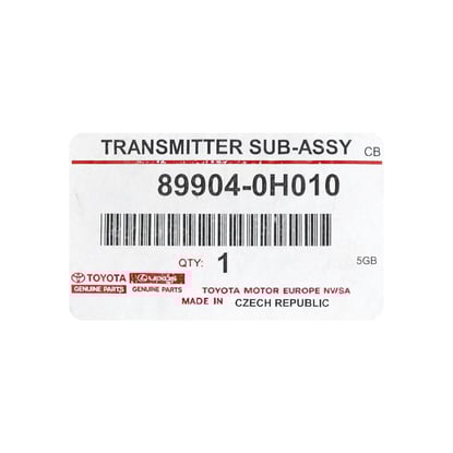 New-Toyota-Aygo-2015-2018-Genuine-OEM-Smart-Remote-Key-2-Button-433MHz-OEM-Part-Number:-89904-0H010---FCC-ID:-BS1EW---Emirates-Keys