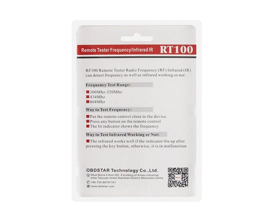 NEW-OBDSTAR-RT100-Remote-Tester-Frequency-Infrared-IR---Range:-300Mhz-320Mhz-434Mhz-868Mhz---Emirates-Keys