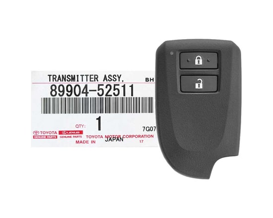 BRAND-NEW-Toyota-Yaris-2012-2018-Genuine-Smart-Key-Remote-2-Buttons-433MHz-89904-52511,-89904-52512---FCCID-:-BF2EK---Emirates-Keys