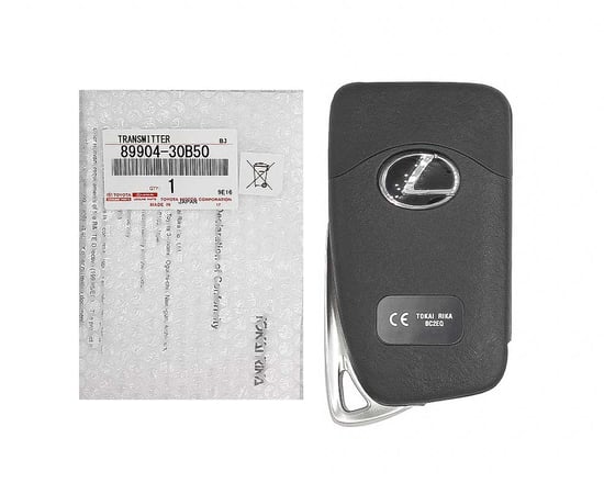 NEW-Lexus-ES-GS-2013-2017-Genuine-OEM-Smart-Remote-Key-3-Buttons-433MHz-TMS37200-Manufacturer-Part-Number:-89904-30B50---FCCID:-BC2EQ---Emirates-Keys
