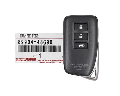 NEW-Lexus-RX-2016-2020-Genuine-OEM-Smart-Remote-Key-3-Buttons-315MHz-Manufacturer-Part-Number:-89904-48G90-8990448G90---FCCID:-14FDG-02---Emirates-Keys