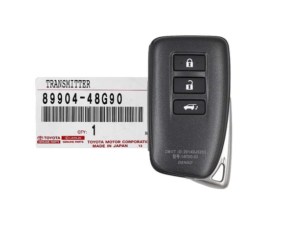 NEW-Lexus-RX-2016-2020-Genuine-OEM-Smart-Remote-Key-3-Buttons-315MHz-Manufacturer-Part-Number:-89904-48G90-8990448G90---FCCID:-14FDG-02---Emirates-Keys