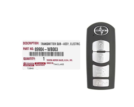 NEW-Toyota-Scion-2017-Genuine-OEM-Smart-Remote-Key-4-Buttons-315MHz-89904-WB003-89904WB003---FCCID-:-WAZSKE13D01---Emirates-Keys