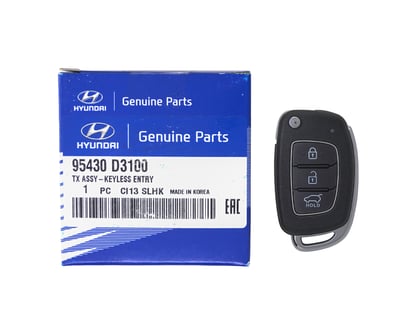 NEW-Hyundai-Tucson-2016-2018-Genuine-OEM-Flip-Remote-Key-3-Buttons-433MHz-95430-D3100-95430D3100---95430-D3110---FCCID:-RKE-4F22-OEM-Box---Emirates-Keys
