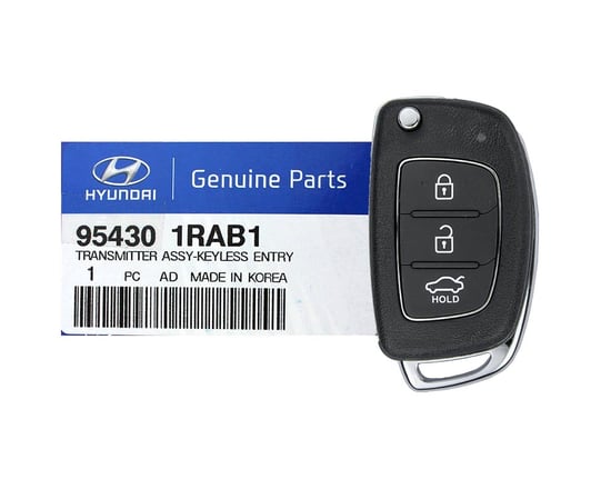 New-Hyundai-Accent-2014-2016-Genuine-OEM-Flip-Remote-Key-3-Buttons-433MHz-95430-1RAB1-954301RAB1---FCCID:-RKE-4F08---Emirates-Keys