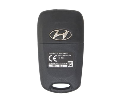 NEW-Hyundai-I10-2013-Genuine-OEM-Flip-Remote-Key-3-Buttons-433MHz-95430-0X010-954300X010,-FCCID:-HM-T030---Emirates-Keys