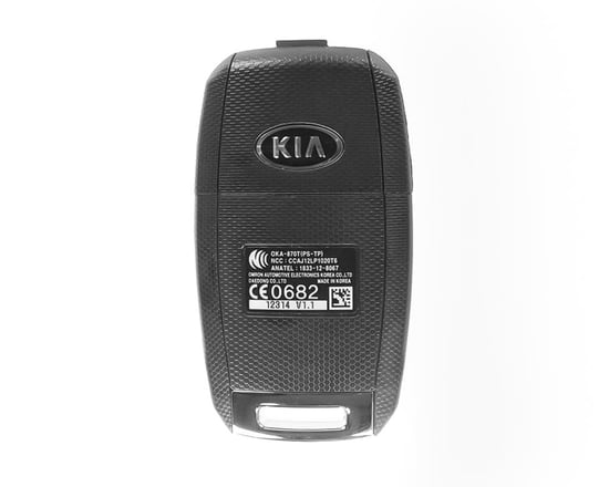 NEW-KIA-Soul-2014-Genuine-OEM-Flip-Remote-Key-3-Buttons-433MHz-4D-Transponder-95430-B2200-95430B2200---FCCID:-OKA-870T---Emirates-Keys