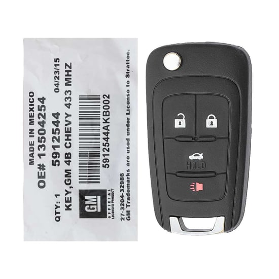 NEW-Chevrolet-Malibu-Cruze-Impala-2013-2014-STARTTEC-Genuine-OEM-Flip-Remote-Key-4-Buttons-433MHz-5912544-Part-Transponder---Emirates-Keys