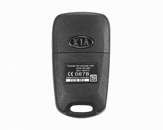 NEW-KIA-Soul-2012-Genuine-OEM-Flip-Remote-Key-3-Button-433MHz-95430-2K230-954302K230---FCCID:-SEKS-AM08FTx---Emirates-Keys