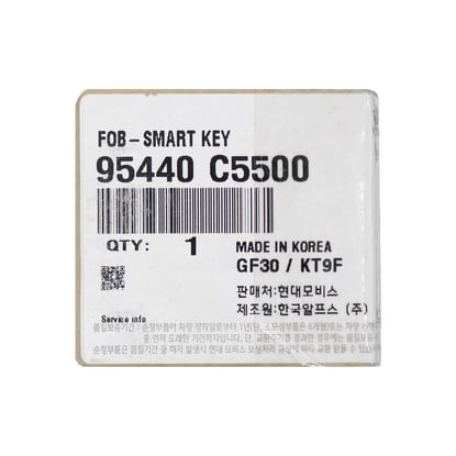 New-KIA-Sorento-2018-Genuine-OEM-Smart-Remote-Key-4-Buttons-433MHz-Manufacturer-Part-Number:-95440-C5500-FCC-ID:-FOB-4F10---Emirates-Keys