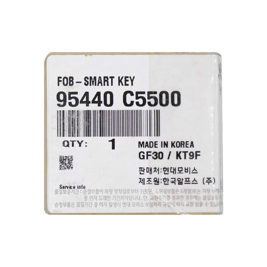 New-KIA-Sorento-2018-Genuine-OEM-Smart-Remote-Key-4-Buttons-433MHz-Manufacturer-Part-Number:-95440-C5500-FCC-ID:-FOB-4F10---Emirates-Keys