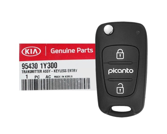 NEW-KIA-Picanto-2012-Genuine-OEM-Flip-Remote-Key-3-Buttons-433MHz-95430-1Y300-954301Y300---FCCID:-SEKS-KM10TX---Emirates-Keys