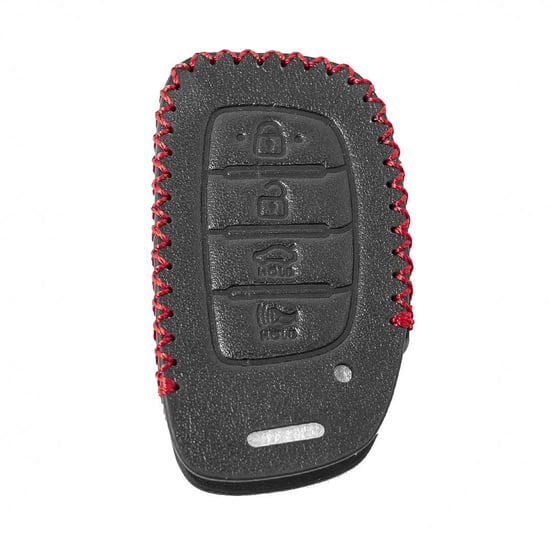 Leather-Case-For-Hyundai-Tucson-Elantra-Sonata-Ioniq-Remote-Key-4-Buttons