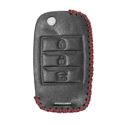 Leather-Case-For-New-Kia-Flip-Remote-Key-3-Buttons