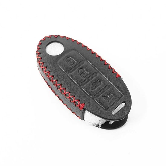 New-Aftermarket-Leather-Case-For-Nissan-Smart-Remote-Key-3+1-Buttons-High-Quality-Best-Price---Emirates-Keys