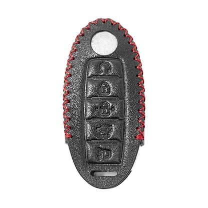 Leather-Case-For-Nissan-Smart-Remote-Key-5-Buttons