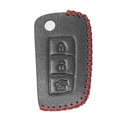 Leather-Case-For-Nissan-Flip-Remote-Key-3-Buttons