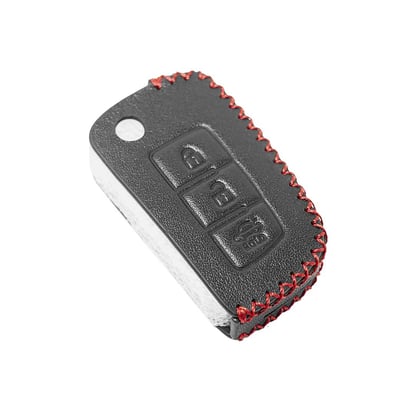 New-Aftermarket-Leather-Case-For-Nissan-Flip-Remote-Key-3-Buttons-High-Quality-Best-Price---Emirates-Keys