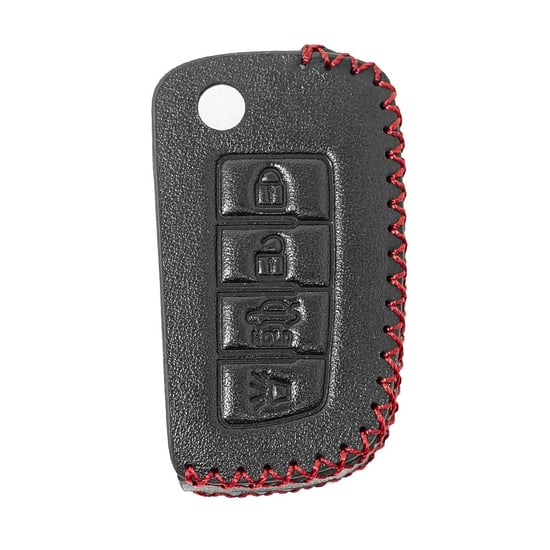 Leather-Case-For-Nissan-Flip-Remote-Key-4-Buttons