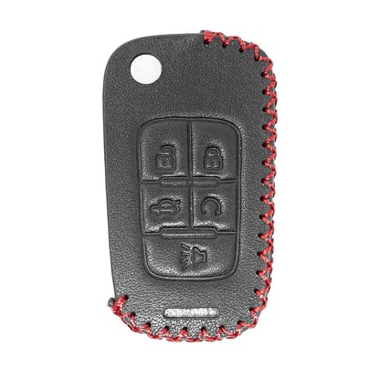 Leather-Case-For-Chevrolet-Flip-Remote-Key-5-Buttons