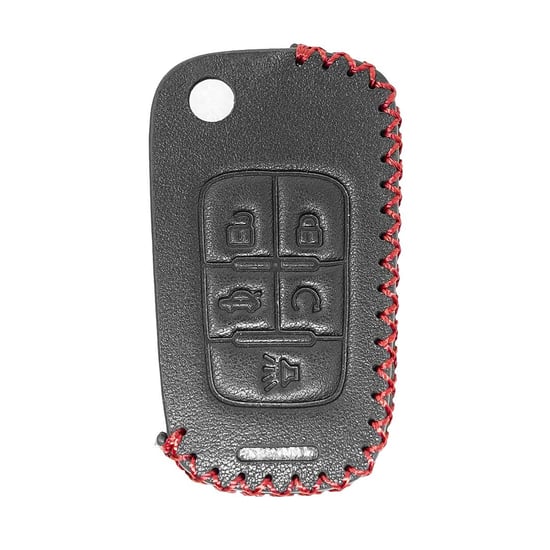 Leather-Case-For-Chevrolet-Flip-Remote-Key-5-Buttons