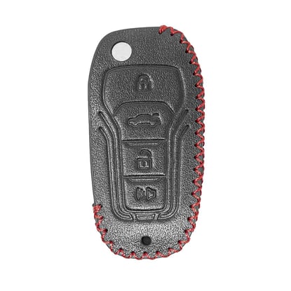 Leather-Case-For-Ford-Flip-Remote-Key-4-Buttons
