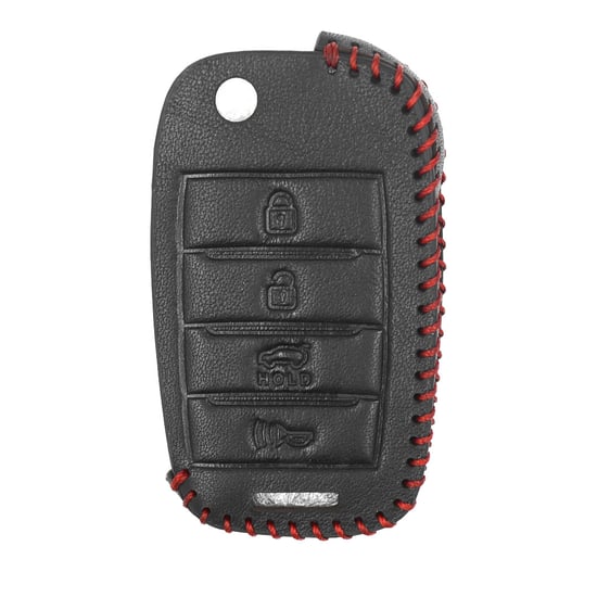 New-Aftermarket-Leather-Case-For-Kia-Flip-Remote-Key-3+1-Buttons-High-Quality-Best-Price---Emirates-Keys