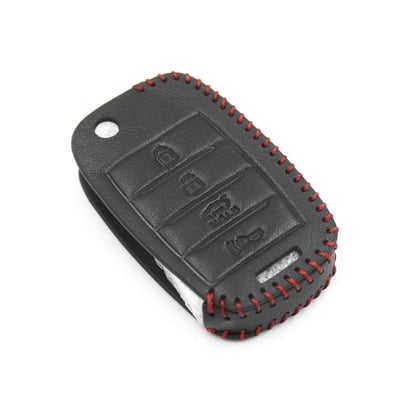New-Aftermarket-Leather-Case-For-Kia-Flip-Remote-Key-3+1-Buttons-High-Quality-Best-Price---Emirates-Keys