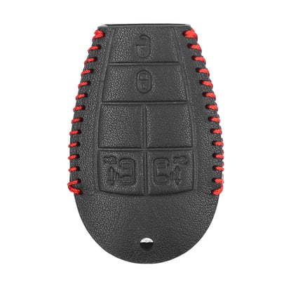 New-Aftermarket-Leather-Case-For-Jeep-Smart-Remote-Key-4+1-Buttons-JP-Q-High-Quality-Best-Price---Emirates-Keys
