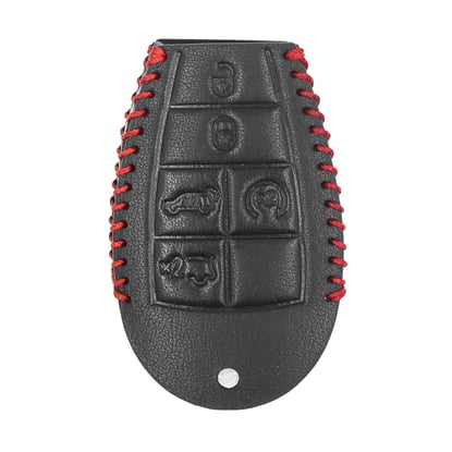 New-Aftermarket-Leather-Case-For-Jeep-Smart-Remote-Key-5+1-Buttons-JP-K-High-Quality-Best-Price---Emirates-Keys